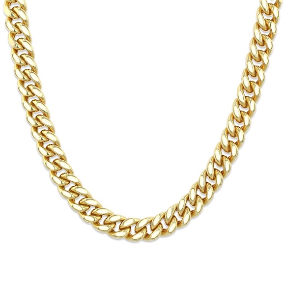 Mens Cuban Curb Chain Thick High Quality ITALY Necklace - Picture 2 of 2